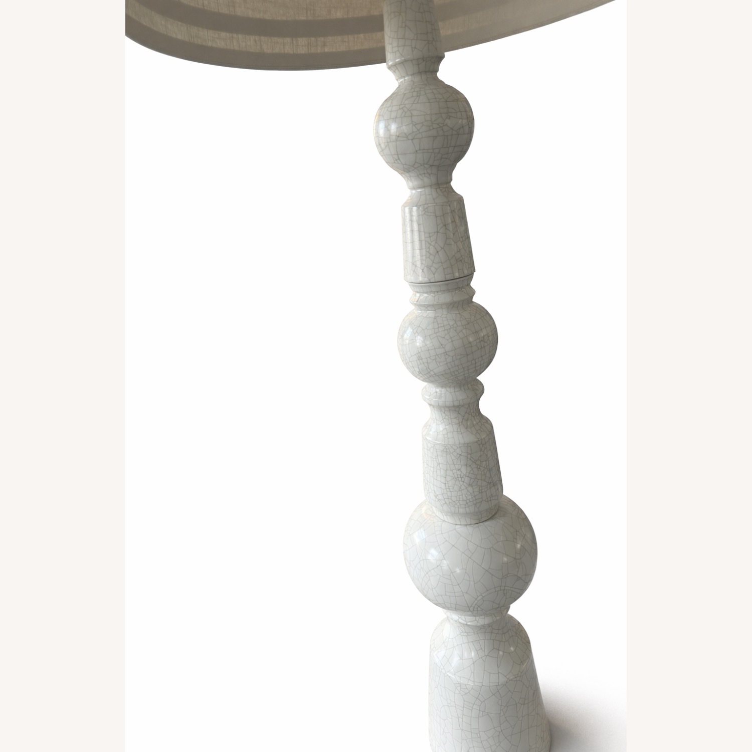 Ethan Allen Ivory Ceramic Floor Lamp - image-6