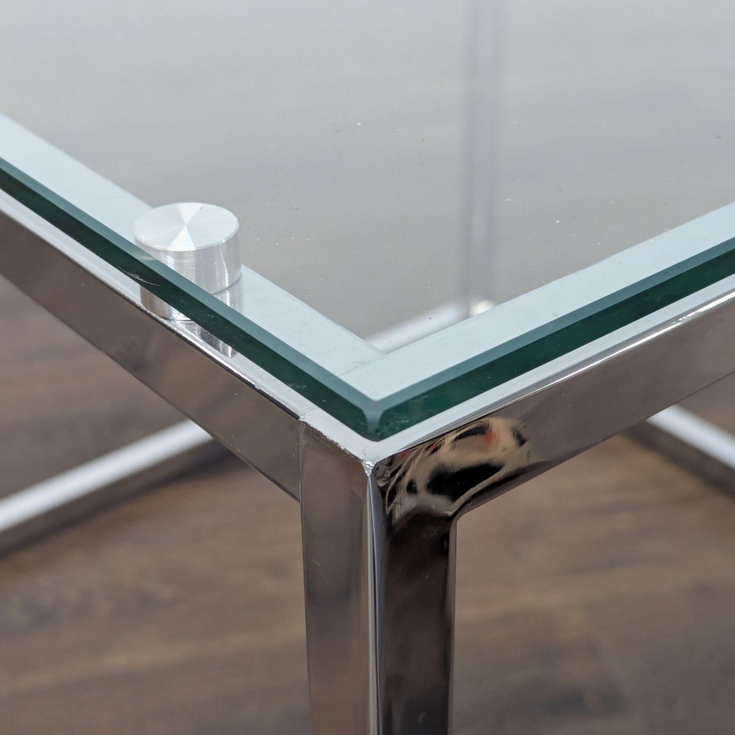 Glass Top End Table on Metal Frame	 - image-5