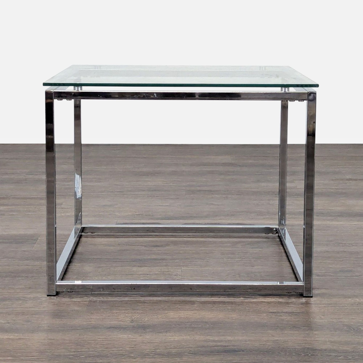 Glass Top End Table on Metal Frame	 - image-2