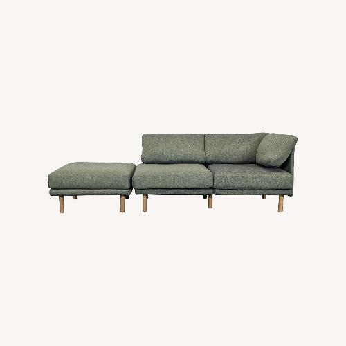 Used Burrow Range Green 3-Piece Sectional Lounger for sale on AptDeco