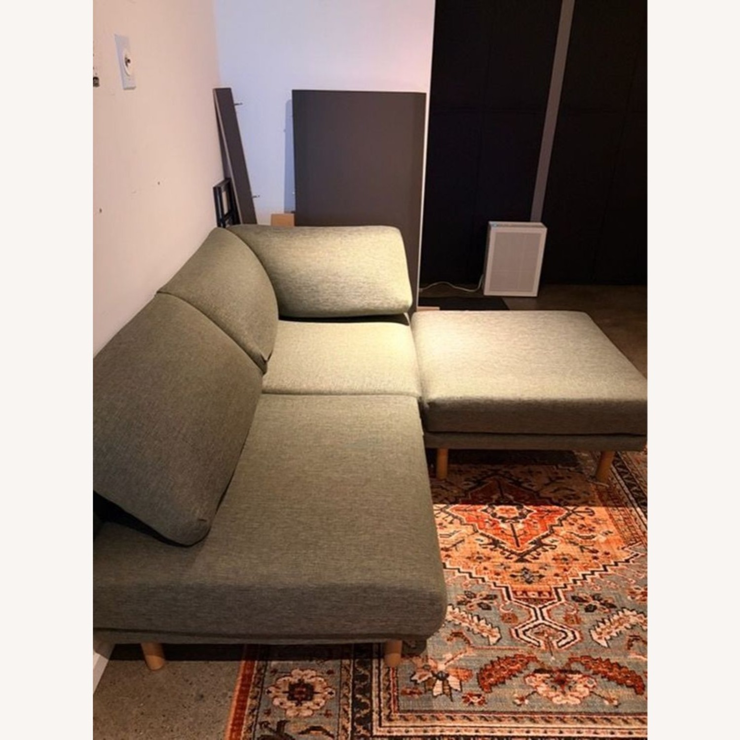 Burrow Range Green 3-Piece Sectional Lounger - image-1