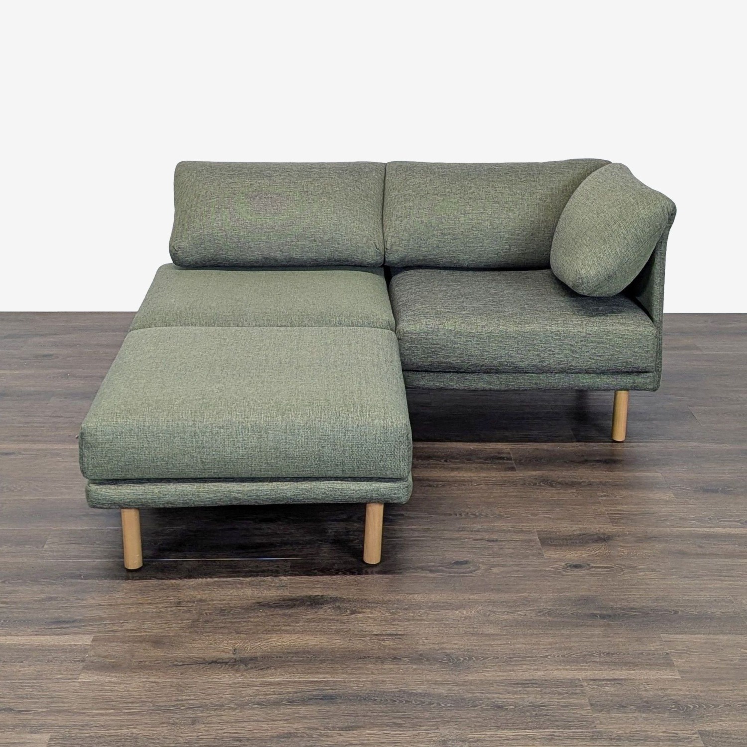 Burrow Range Green 3-Piece Sectional Lounger - image-2