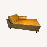 Gold Velvet Chaise Lounge