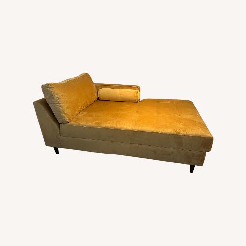 Used Gold Velvet Chaise Lounge for sale on AptDeco