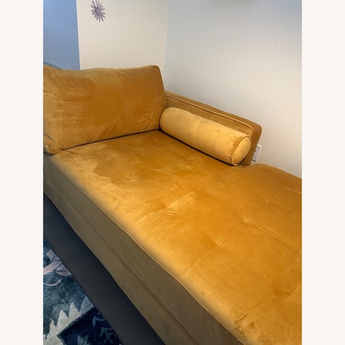 Used Gold Velvet Chaise Lounge for sale on AptDeco