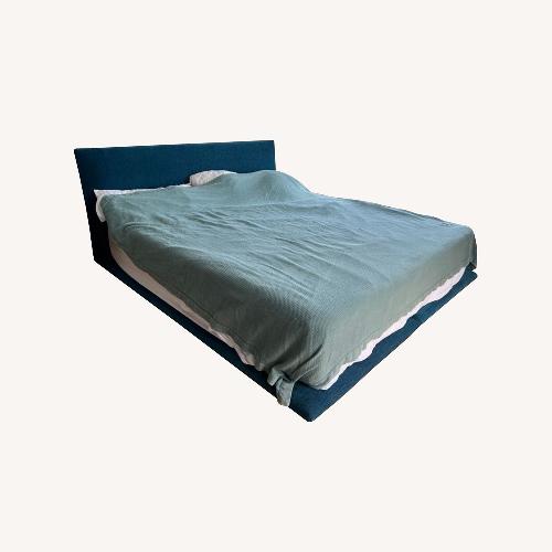 Used Room & Board Hanson Blue Upholstered King Size  for sale on AptDeco