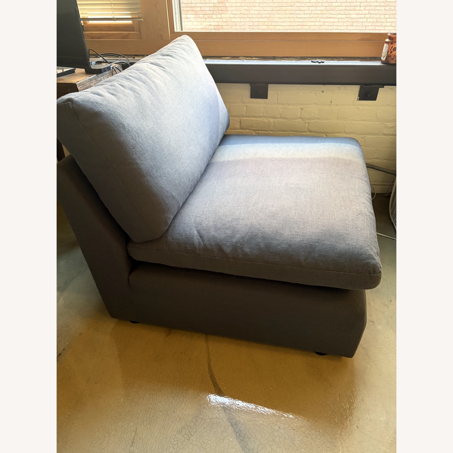 Living Spaces Comfy Blue Accent Chair - image-2