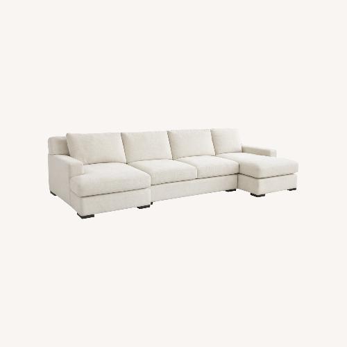Used Arhaus Dune White Fabric 3+ Piece Sectional for sale on AptDeco