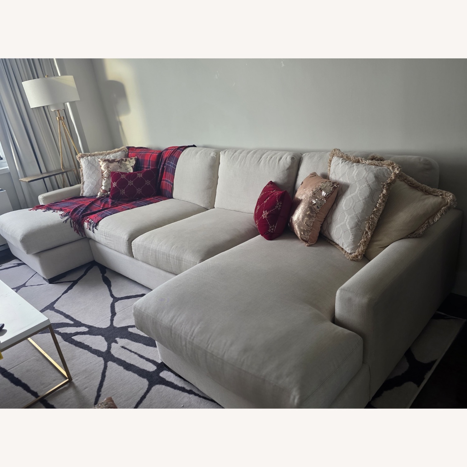 Arhaus Dune White Fabric 3+ Piece Sectional - image-2