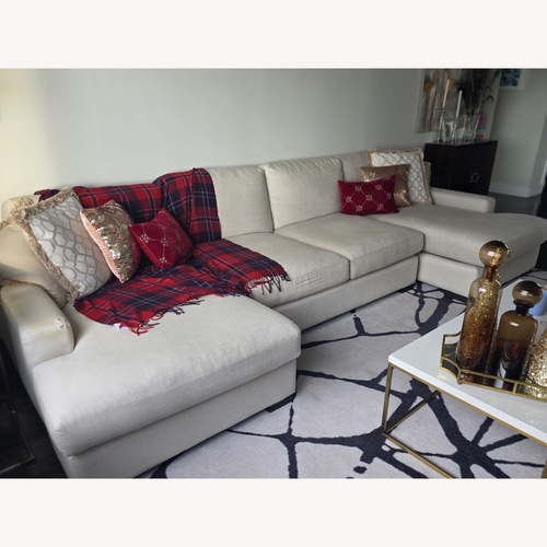 Used Arhaus Dune White Fabric 3+ Piece Sectional for sale on AptDeco