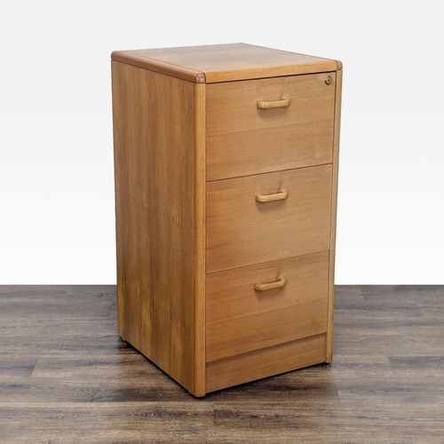 Used Solid Wood 3-Drawer Filing Cabinet with Lock for sale on AptDeco
