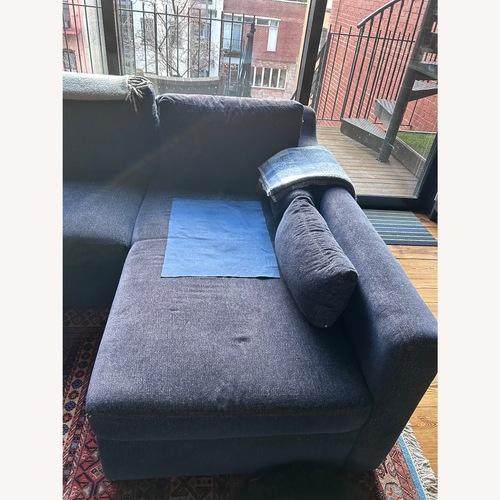 Used Room & Board Blue 2 Piece Sectional for sale on AptDeco