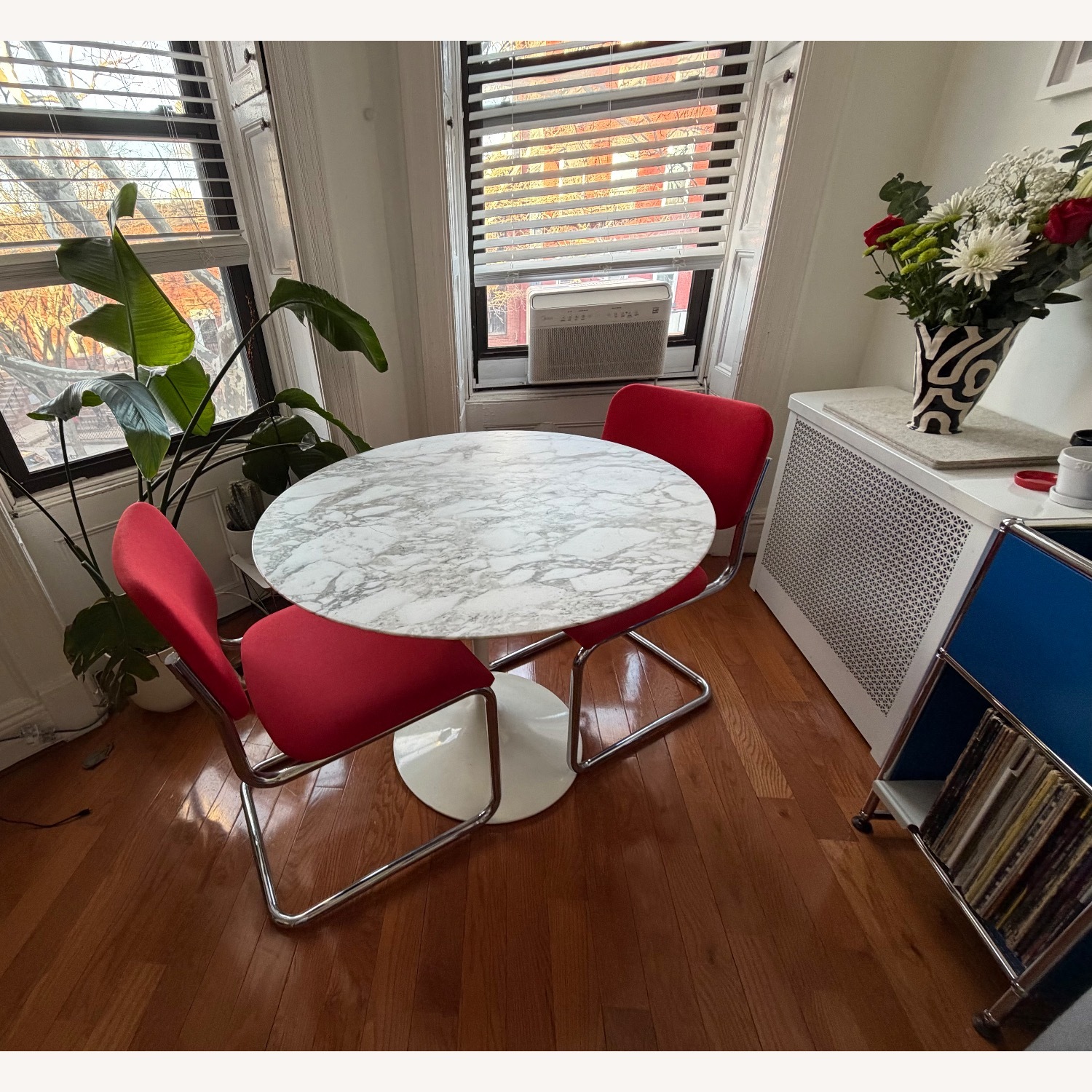 Saarinen & Eames White Marble Dining Table - image-2