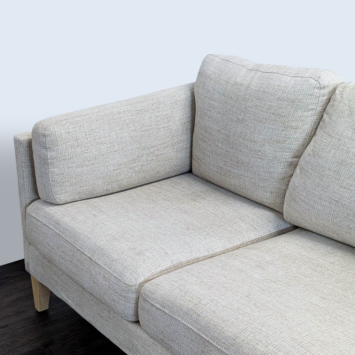 World Market Noelle Modern Light Gray 3-Seat Sofa  - image-7