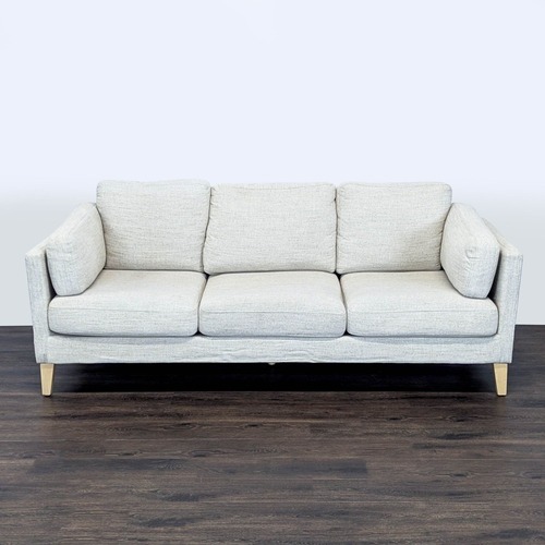 Used World Market Noelle Modern Light Gray 3-Seat Sofa  for sale on AptDeco