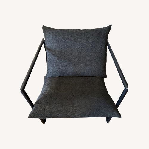 Used Sling Accent Chair Black Fabric Accent Chair for sale on AptDeco