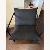 Sling Accent Chair Black Fabric Accent Chair