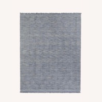West Elm Stormy Blue Handloomed Wool Rug 6X9