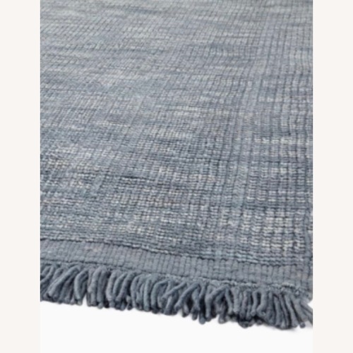 Used West Elm Stormy Blue Handloomed Wool Rug 6X9 for sale on AptDeco