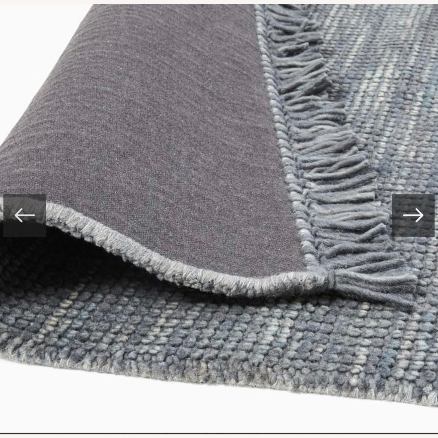 West Elm Stormy Blue Handloomed Wool Rug 6X9 - image-2