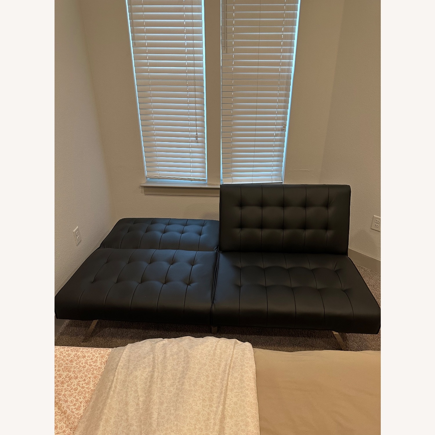 Futon Faux Leather Sofa Bed  - image-2