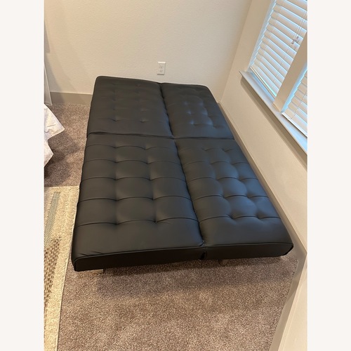 Used Futon Faux Leather Sofa Bed  for sale on AptDeco