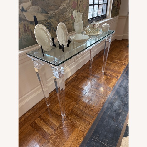 Used Interlude Savannah Lucite Console Table for sale on AptDeco