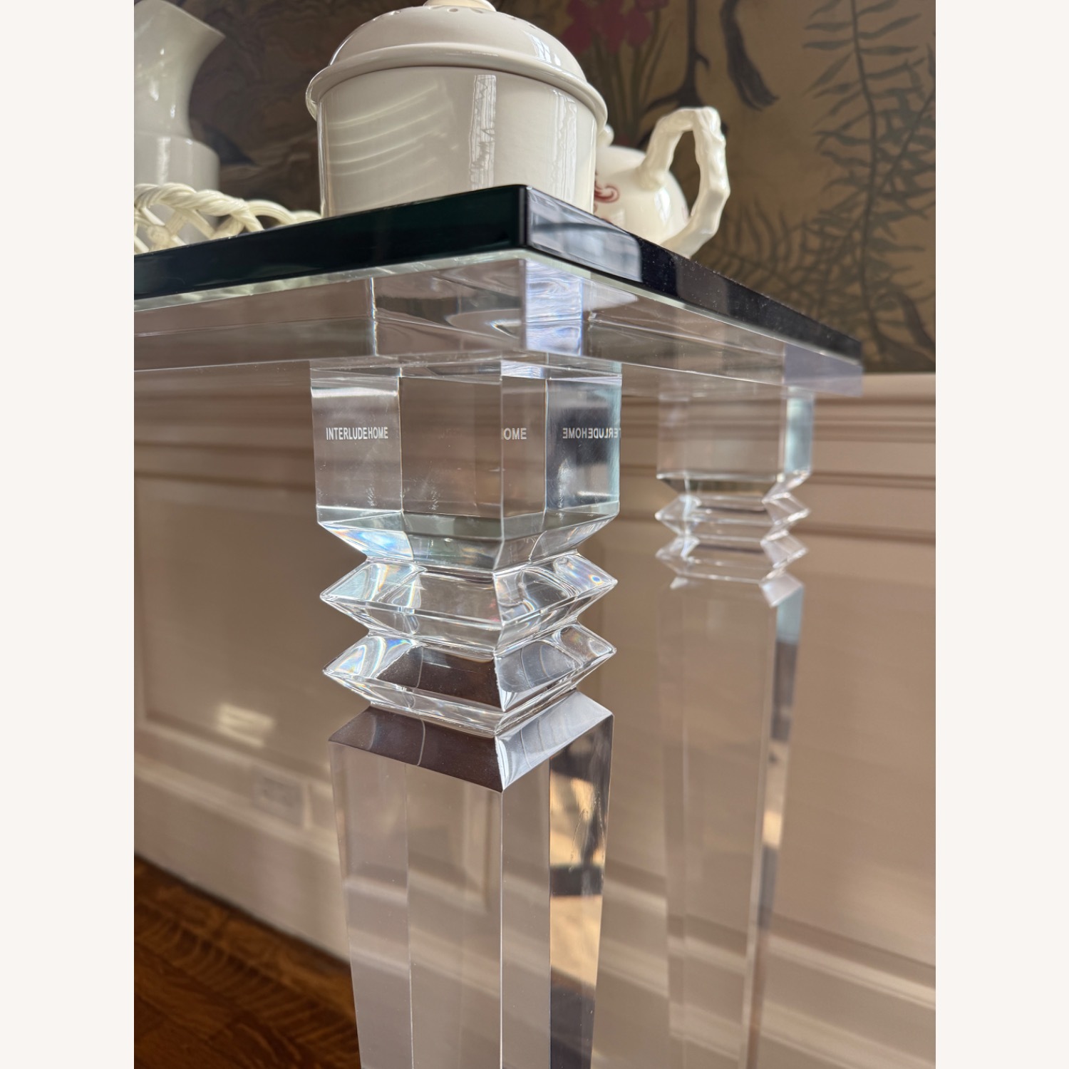 Interlude Savannah Lucite Console Table - image-1