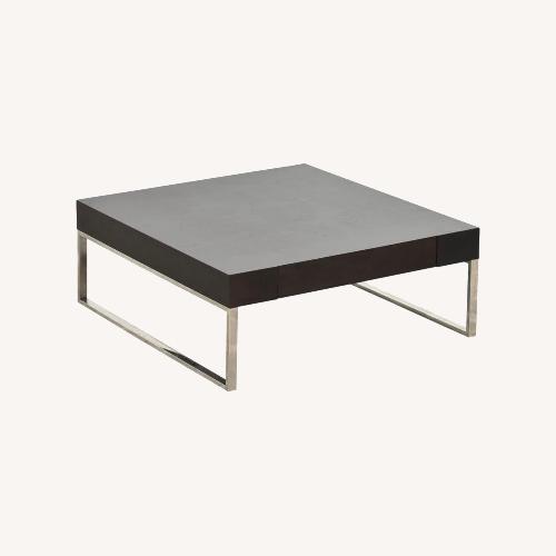 Used Modani Dark Brown Wood Coffee Table for sale on AptDeco