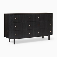 West Elm Black Wood Dresser