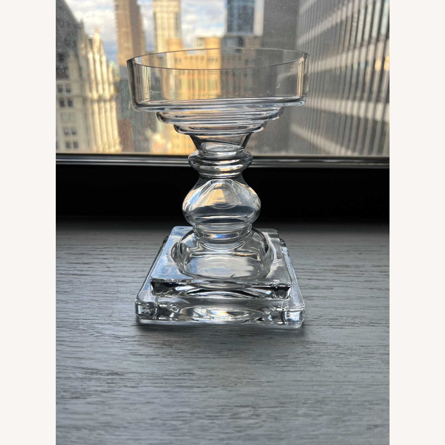 Pottery Barn Glass Candle Holder - image-3