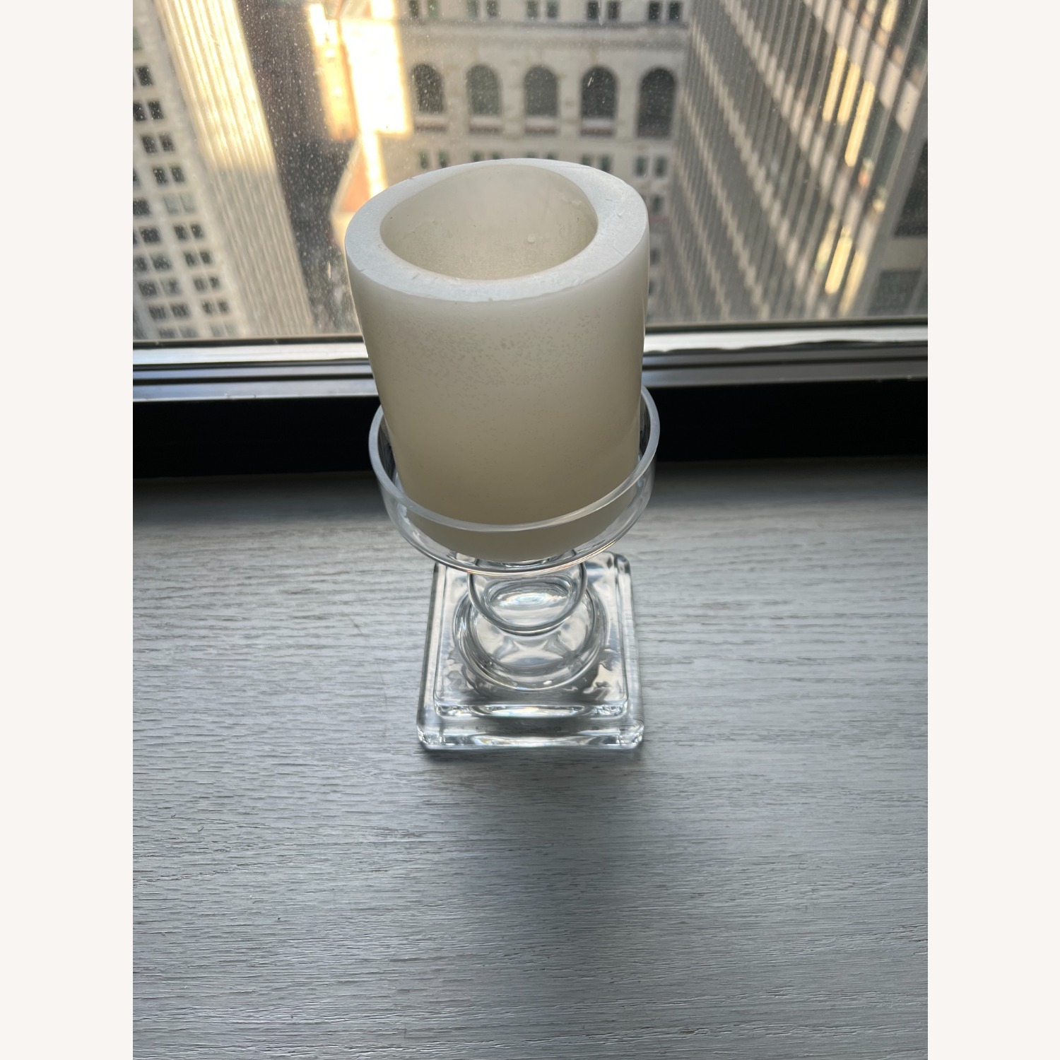 Pottery Barn Glass Candle Holder - image-2