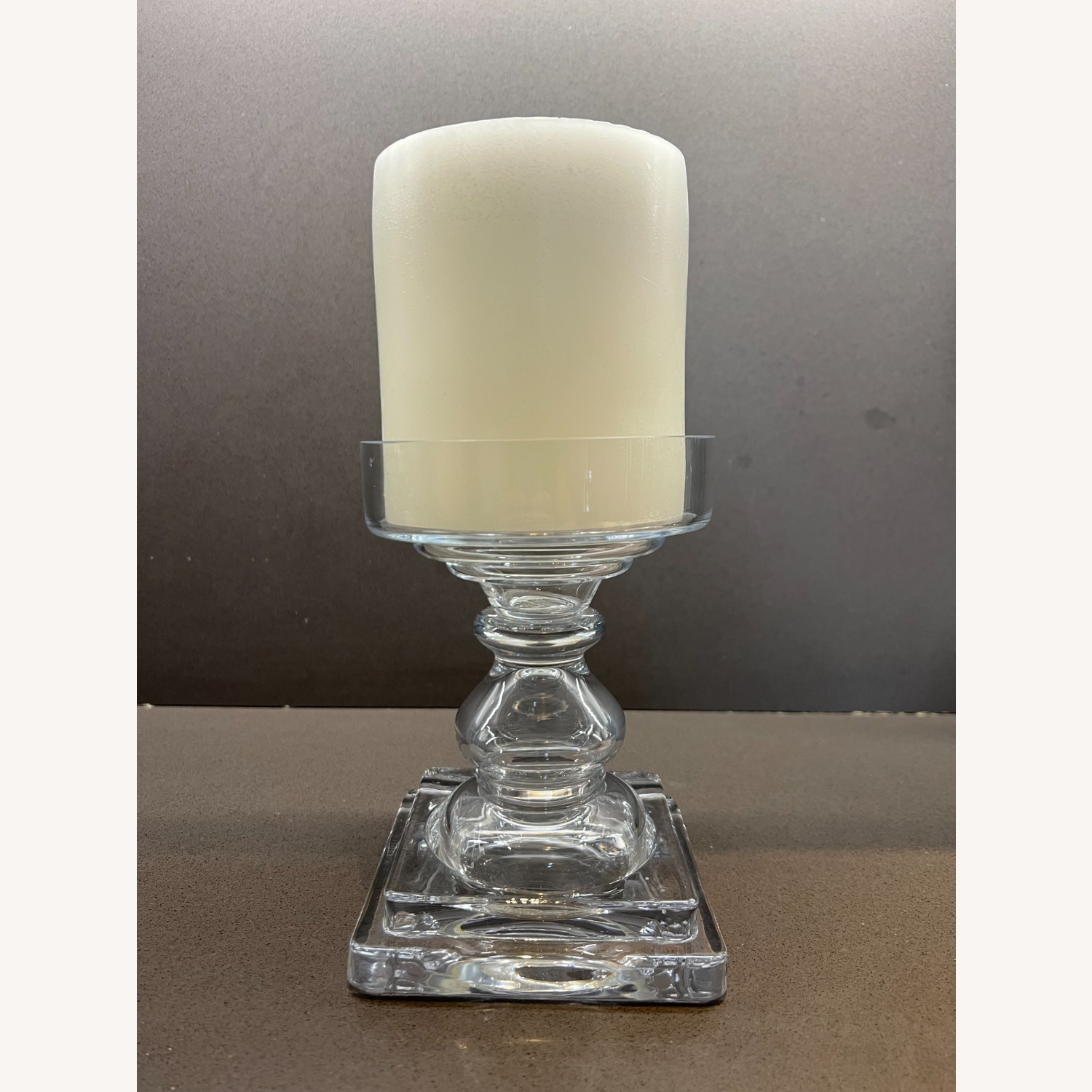 Pottery Barn Glass Candle Holder - image-5