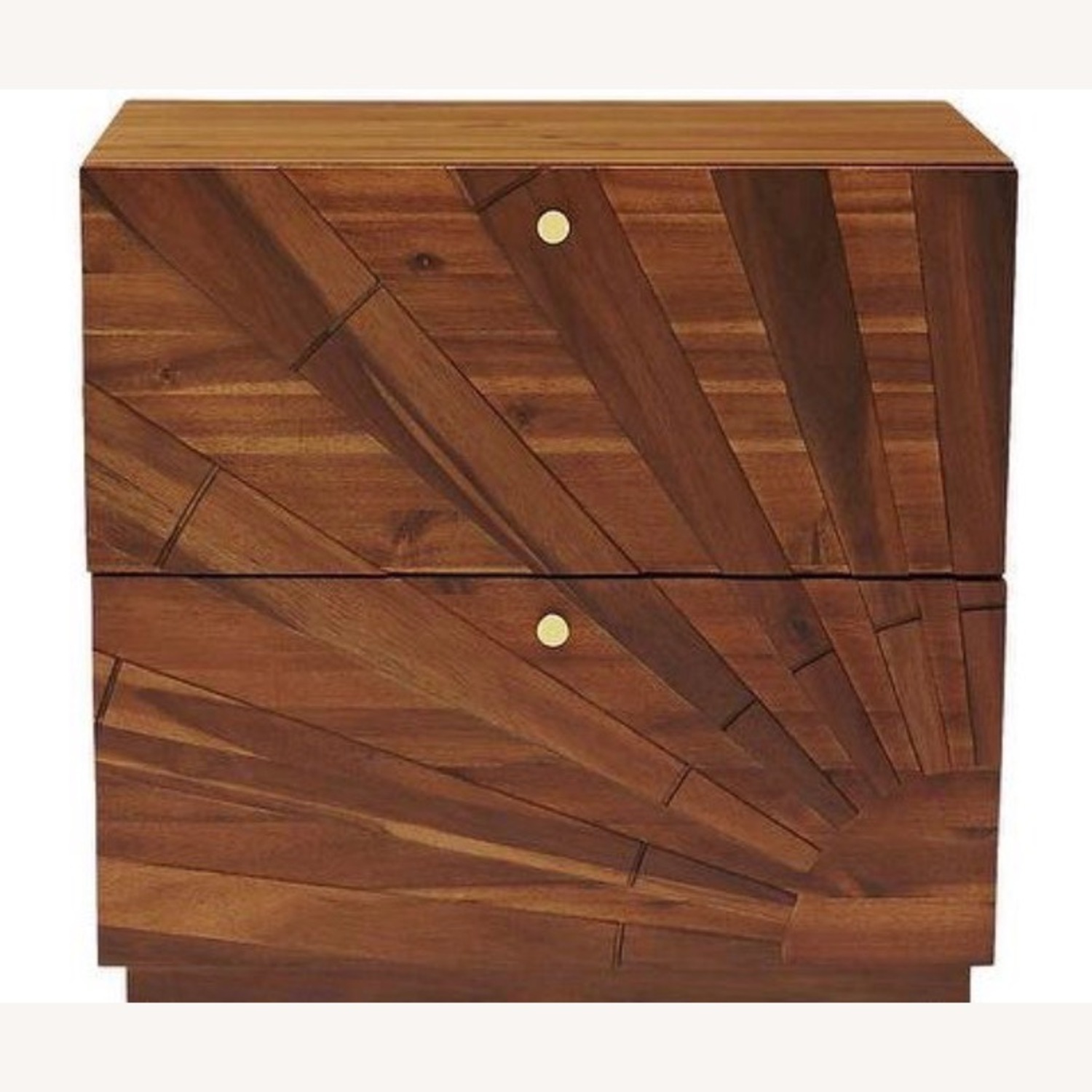 CB2 Starburst Wood Two Drawer Filing Cabinet - image-2