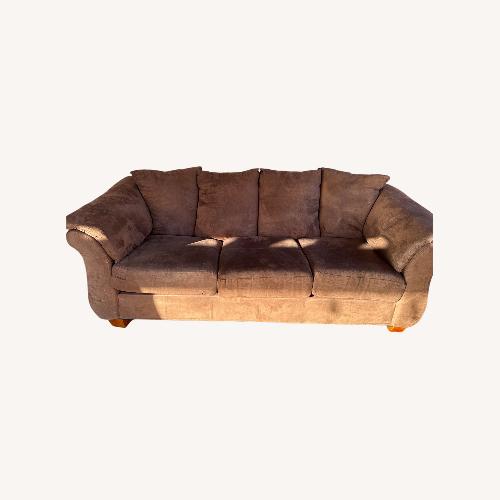 Used Dark Brown Fabric 3+ Seater Sofa for sale on AptDeco