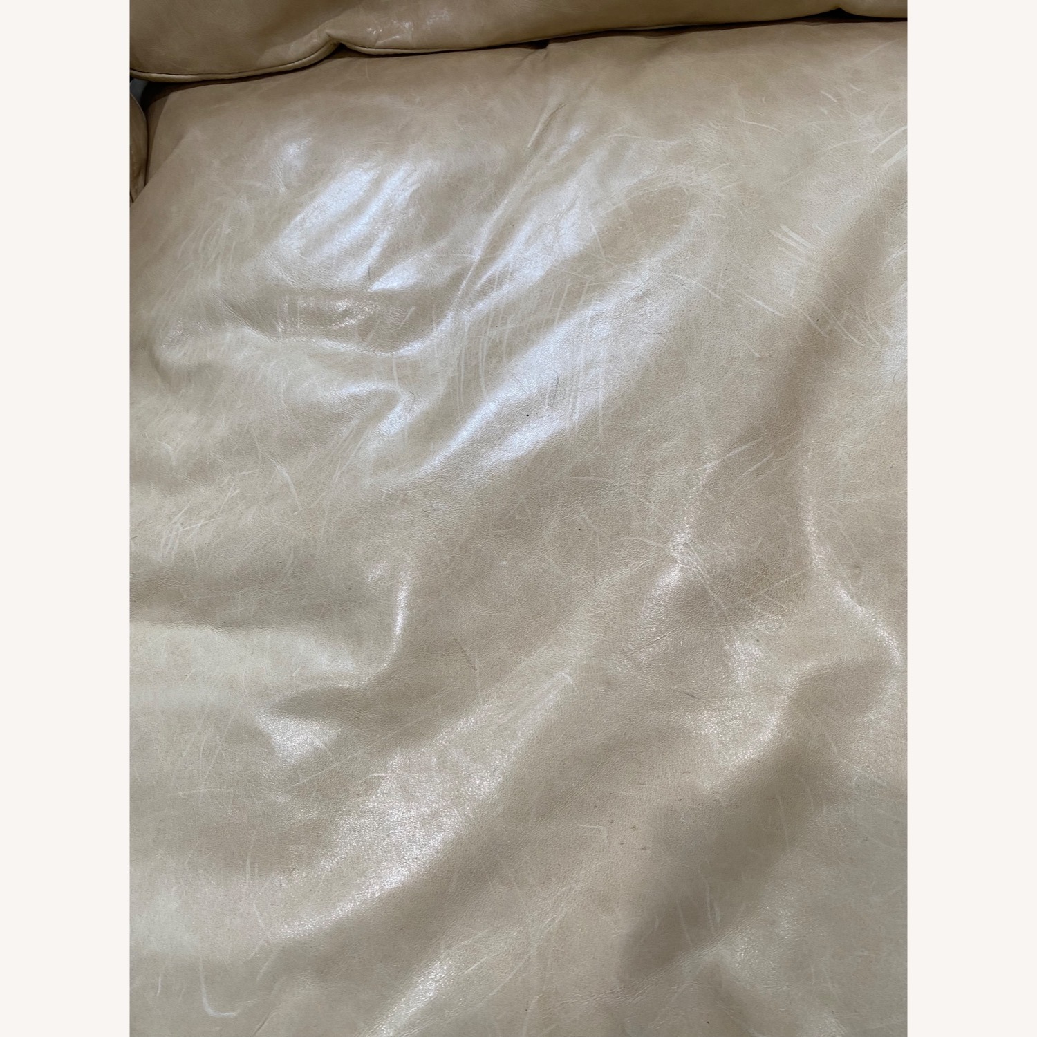 Restoration Hardware Cloud Butter Yel Distressed Leather Sectional - image-4