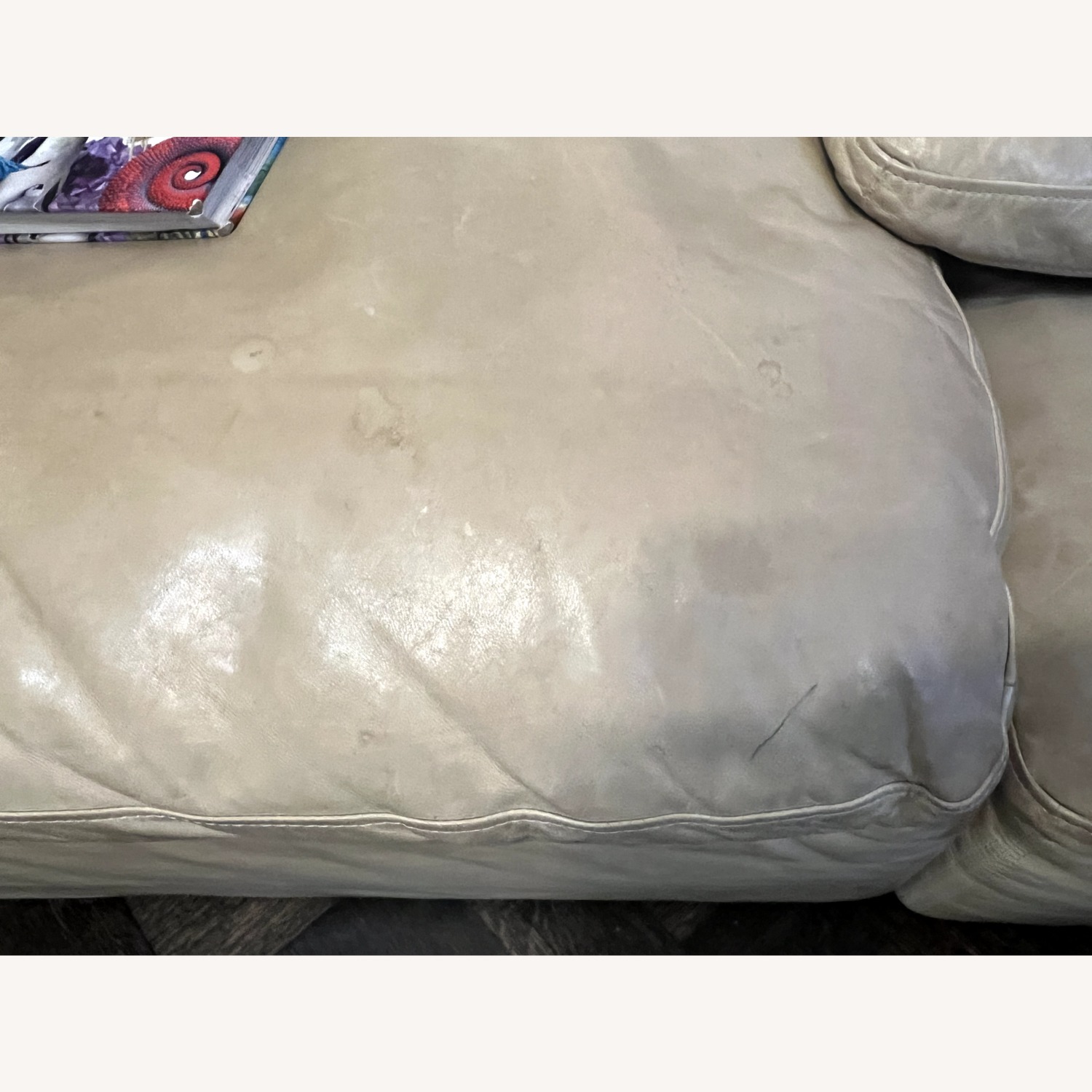 Restoration Hardware Cloud Butter Yel Distressed Leather Sectional - image-10