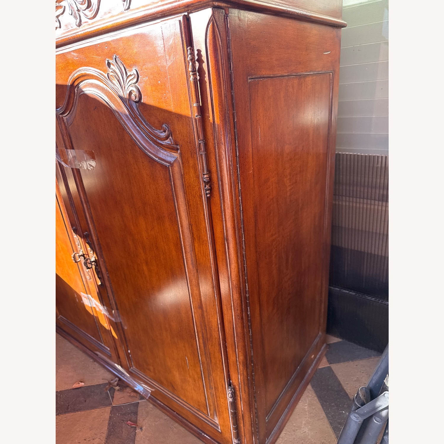 Classic Home Light Brown Wood Armoire - image-4