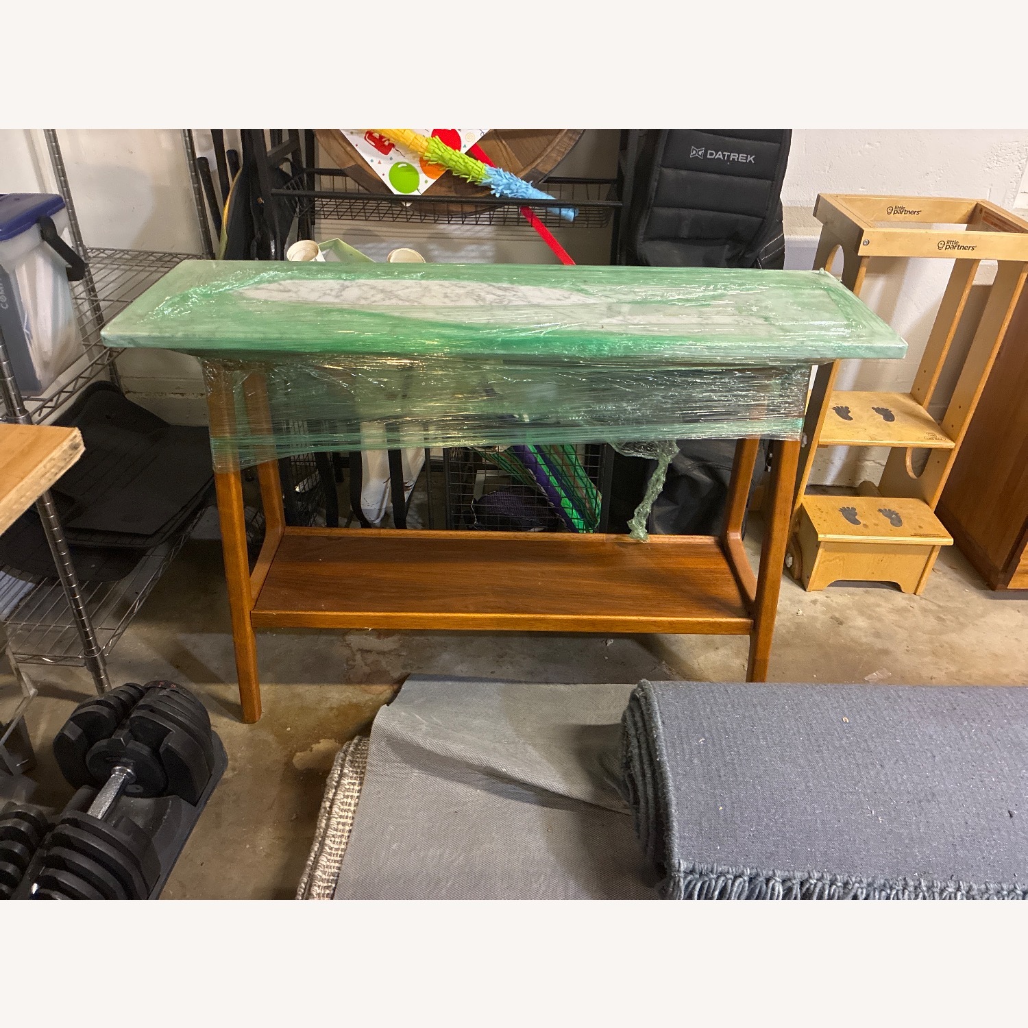 West Elm Mid Century Marble Top Console Table - image-4