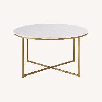 Wayfair Coffee Table With Gold X-Base