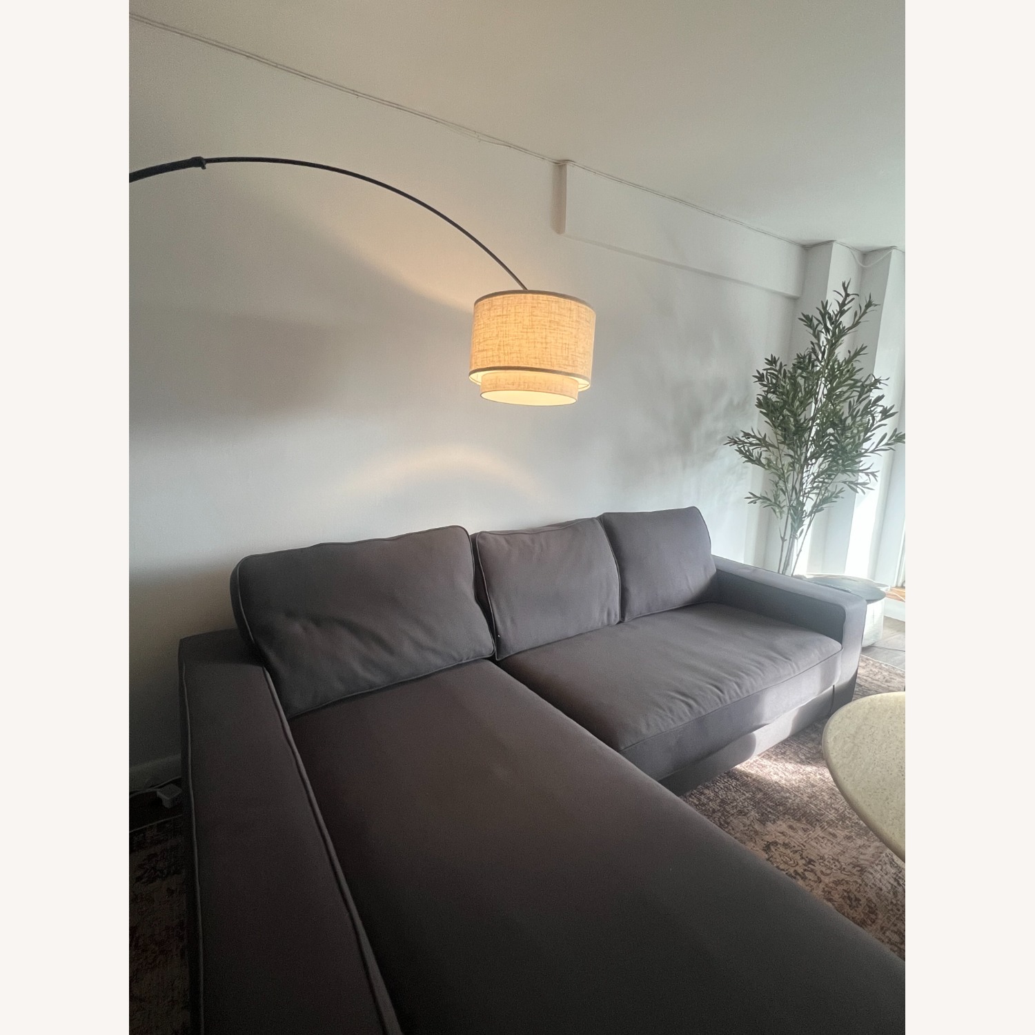 Interior Define Ainsley Dark Gray Fabric 3+ Seater Sofa - image-4