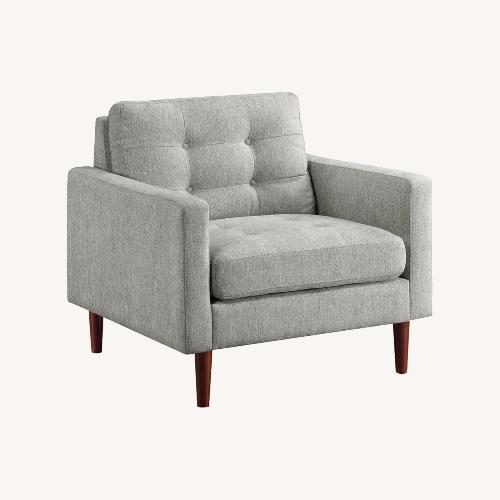 Used World Market Mid Century Tufted Upholstered Chair for sale on AptDeco