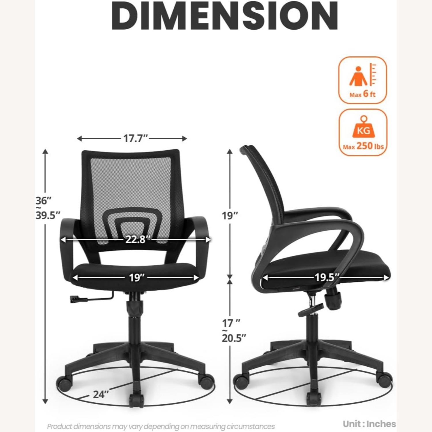 Amazon Ergonomic Mid-Back Office Chair - image-2