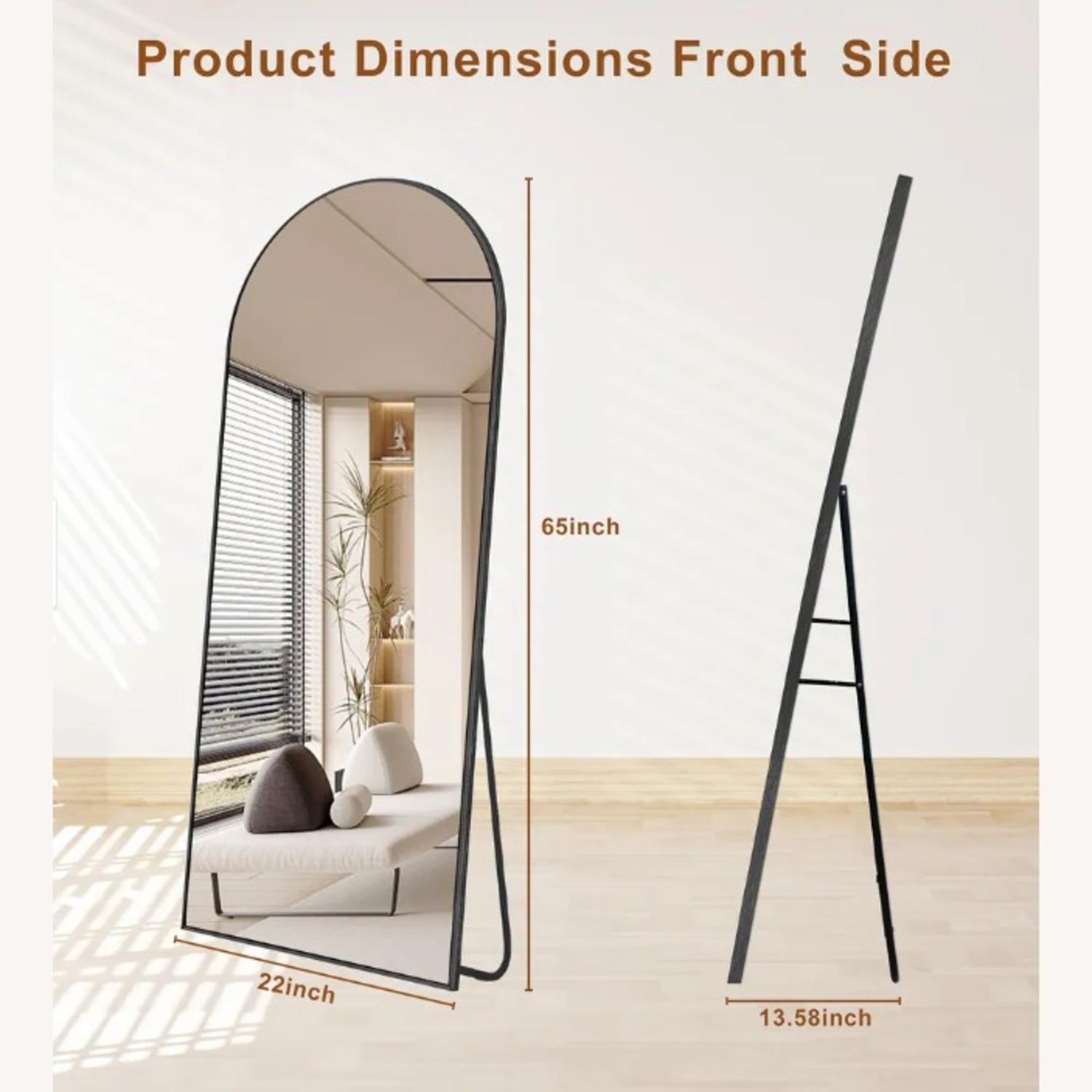 Amazon Arched Full Length Standing Mirror - image-3