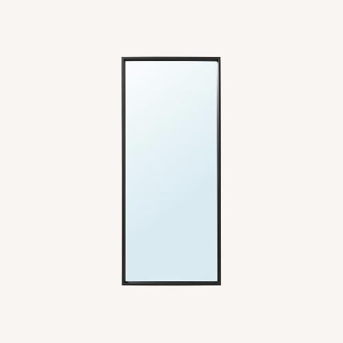 Used IKEA Nissedal Black Glass Wall Mirror for sale on AptDeco