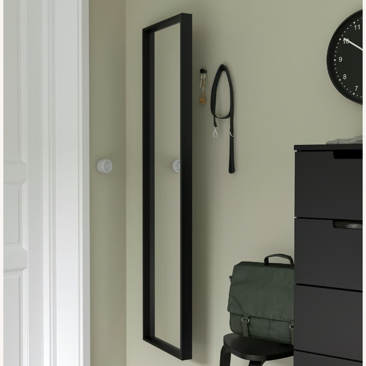 IKEA Nissedal Black Glass Wall Mirror - image-2