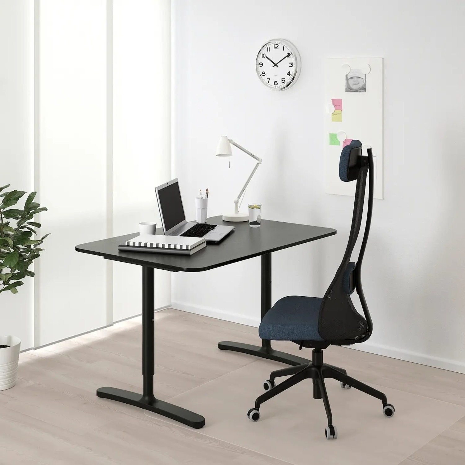 IKEA Bekant Black Wood Desk - image-2