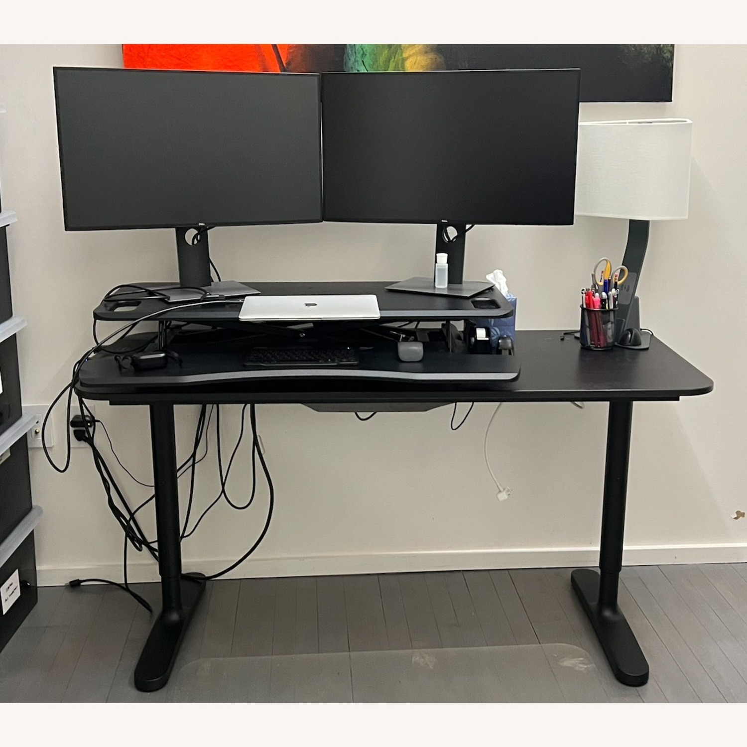 IKEA Bekant Black Wood Desk - image-1