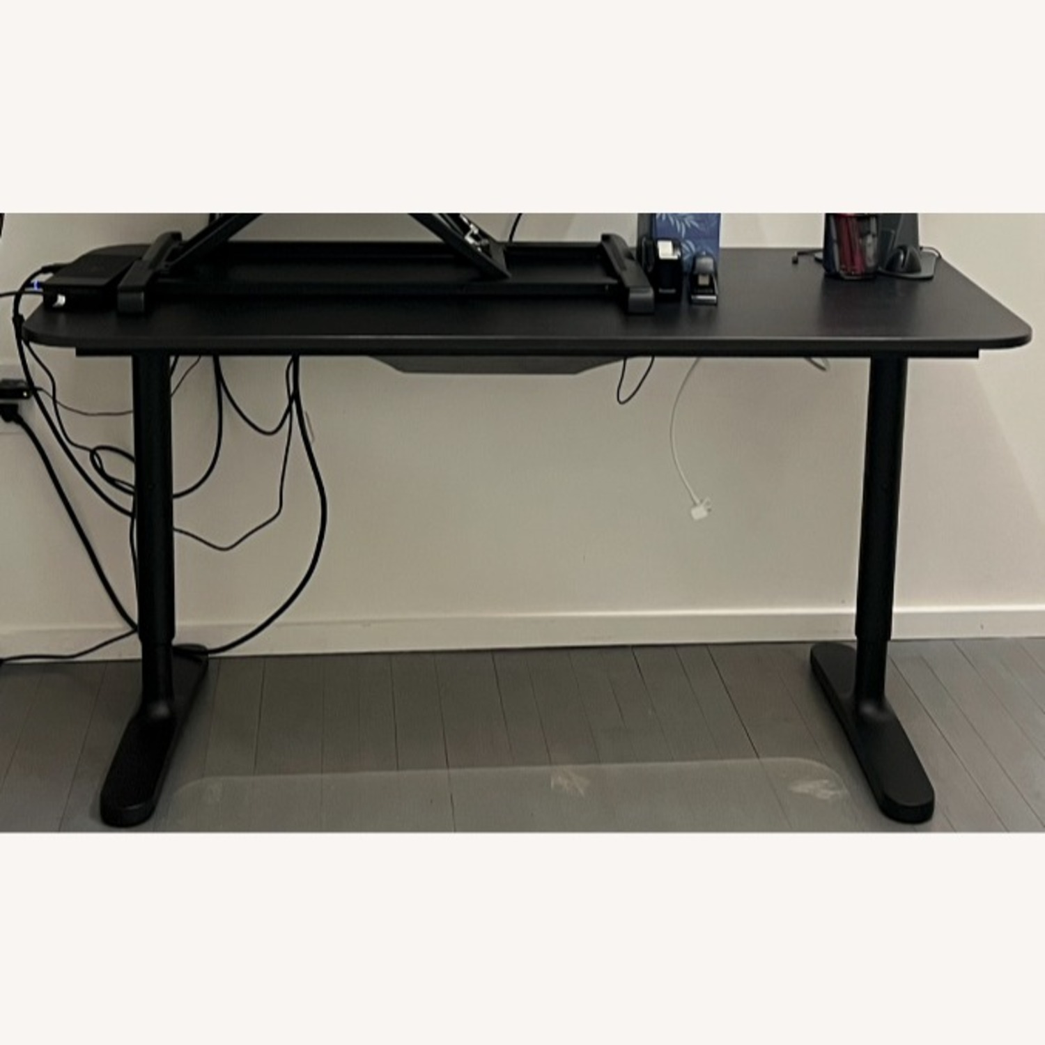 IKEA Bekant Black Wood Desk - image-5