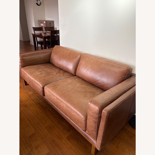 Used  West Elm Dekalb 85” Genuine Leather Sofa  for sale on AptDeco
